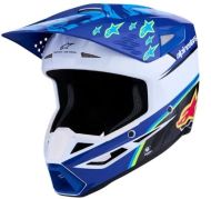 Κράνος μοτοκρός ALPINESTARS SM3 FALCON ΜΠΛΕ/ΜΑΥΡΟ/ΡΟΖ