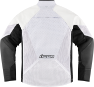 Μπουφάν μοτοσικλέτας ICON MESH AF LEATHER CE WHITE