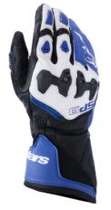 Leather gloves ALPINESTARS SP-9 BLUE/NAVY/WHITE