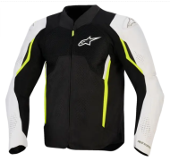 Geacă textilă ALPINESTARS AST AIR V3 NEGRU/ARGENTIU/GALBEN FLUO