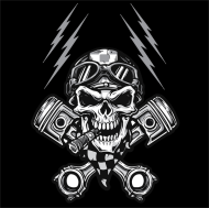 Πετσέτα κεφαλής FLYDANNA COTN BIKER SKULL