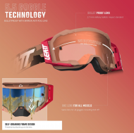 Motocross goggles LEATT Velocity 5.5 Cheetah Clear 83 VLT