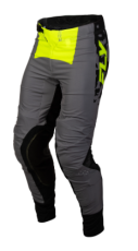 FLY RACING Lite Flake Kids Motocross Breeches - Grey/Hi-Vis/Black