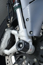 Crash plugs for axle R&G RACING black fork protection MV Agusta Stradale 800