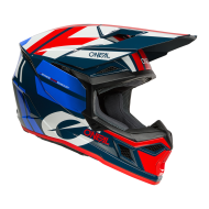 Cască motocross O'NEAL 3SERIES RIDE ALBASTRU/ALB/ROȘU V.26