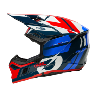Cască motocross O'NEAL 3SERIES RIDE ALBASTRU/ALB/ROȘU V.26