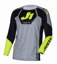 Motocross Jersey Just1 J-Flex 2.0 District Grey/Yellow Fluo/Black