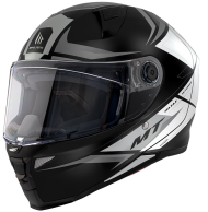 Helmet MT REVENGE 2 S HATAX B2 BLACK/GREY/WHITE GLOSS