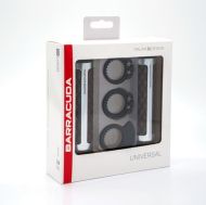 Manere de motocicleta BARRACUDA CLASSIC BLACK SILVER GRIPS