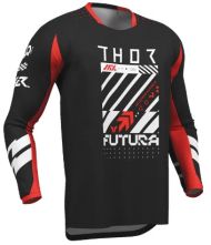 Motocross Jersey THOR LAUNCHMODE FUTURA BLK/RED