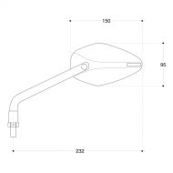 Oglinzi moto BARRACUDA EGO-CARBON