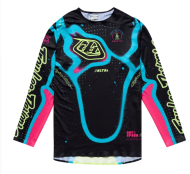 Motocross Jersey TROY LEE DESIGNS SSE Ultra Membrane Jersey - Black/Yellow