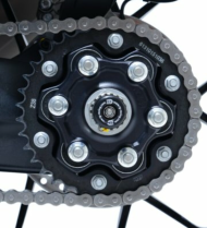 Dopuri de protecție ax bascula R&G RACING, portocalii, KTM 1290 SUPER DUKE