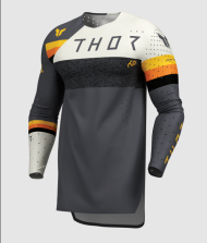 Motocross jersey THOR SPORTMODE LEAGUE CHAR/WHT