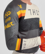 Motocross jersey THOR SPORTMODE LEAGUE CHAR/WHT