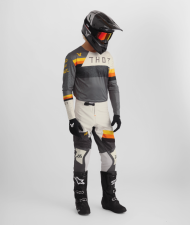 Motocross jersey THOR SPORTMODE LEAGUE CHAR/WHT