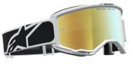 Motocross goggles ALPINESTARS VISION 5 RORA BLK WHITE MIR MIRROR-GOLD