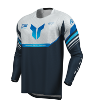 Motocross Jersey THOR LAUNCHMODE VENTED RAPTOR MIDNIGHT BLUE/GRAY