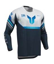Motocross Jersey THOR LAUNCHMODE VENTED RAPTOR MIDNIGHT BLUE/GRAY