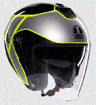 Casca scooter AGV IRIDES DAVAO NEGRU/GRI/GALBEN FLUO