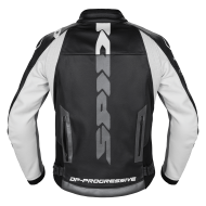 Geaca de piele motociclete SPIDI DP PROGRESSIVE LEATHER Negru/Alb