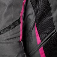 Jachetă motocicletă textilă de damă ADRENALINE LOVE RIDE 2.0 LADY NEGRU/ROZ/GRI