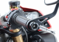 Echilibroare ghidon R&G RACING negre pentru capete de ghidon Triumph