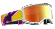 Motocross goggles ALPINESTARS VISION 5 DRAG ORG RED MIRROR-RED