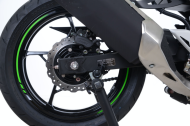 Adaptoare suport R&G RACING pentru mulinete offset din bumbac, negre, Kawasaki Ninja 400 18-24