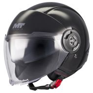 CASCĂ SCUTER MT VIALE SV S PURE A1 NEGRU LUCIOS