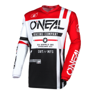 Tricou motocross O`NEAL ELEMENT WARHAWK NEGRU/ALB/ROSU