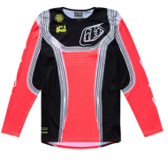 Kids motocross jersey TROY LEE DESIGNS SE PRO Stripes Jersey - Infra Red/Black