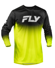 Tricou motocross FLY RACING Rayce Sonar Hi-Vis/Negru/Alb