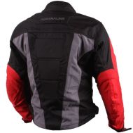 Geacă motociclistă textilă ADRENALINE PYRAMID 2.0 NEGRU/GRI/ROȘU
