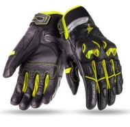Mănuși de piele 70 DE GRADE VARĂ NAKED NEGRU/GALBEN FLUO