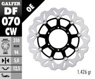 Πλωτό μπροστινό δίσκο φρένων Galfer WAVE FLOATING COMPLETE (C. ALU.) 310x5mm DF070CW