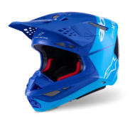 Motocross Helmet ALPINESTARS S-M10 FLOOD BLUE/BLK-CARB