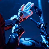 Moto gloves SPIDI Carbo Kangaroo BLACK/WHITE