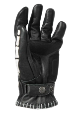 Leather gloves JOHN DOE SKELETOR LEATHER BLACK/WHITE