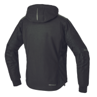 Υφασμάτινο μπουφάν μοτοσικλέτας SPIDI Hoodie Armor H2Out Μαύρο