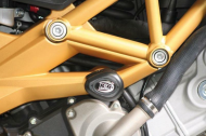 Protecții de protecție R&G RACING Aero Crash Negre Aprilia Dorsoduro/Shiver 750