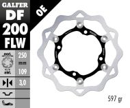 Disc de frână față flotant Galfer WAVE FLOATING (Oțel inox) 250x3mm DF200FLW
