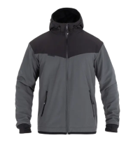 Jachetă textilă JOHN DOE HOOD XTM V3 RIP STOP SOFTSHELL GRI/NEGRU