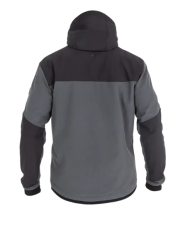 Jachetă textilă JOHN DOE HOOD XTM V3 RIP STOP SOFTSHELL GRI/NEGRU