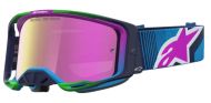 Motocross Goggles ALPINESTARS VISION 8 MAVEN BLITHE BLUE PUR MIRROR-PINK