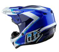 Kids motocross helmet TROY LEE DESIGNS GP Shutter - Blue/White