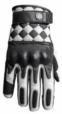 Mănuși de piele JOHN DOE TRACKER RACE LEATHER ALB/NEGRU