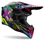 Casca motocross AIROH WRAAAP MUSIC GLOSS