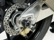 Dopuri de protecție basculă R&G RACING, negre, pentru axul Aprilia
