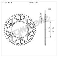 Rear Sprocket TROFEO 365004151 BLACK